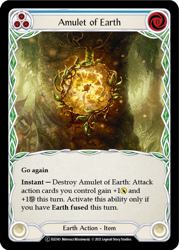 Amulet of Earth [U-ELE143] Unlimited Rainbow Foil - Duel Kingdom