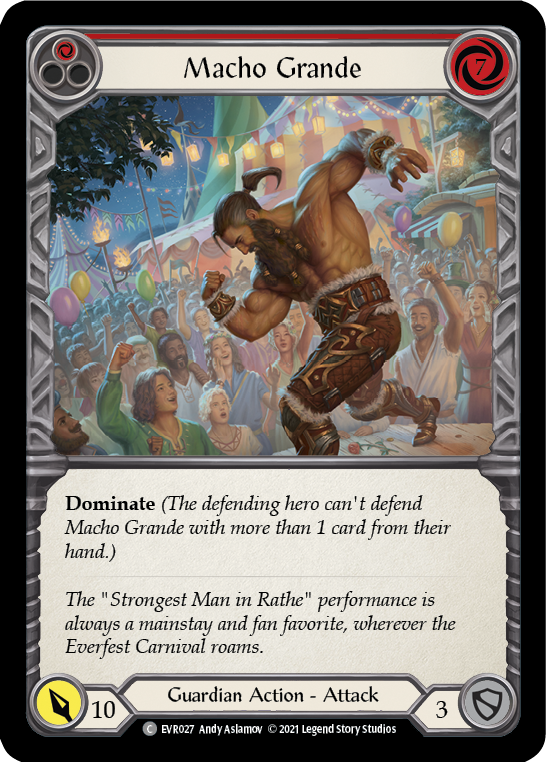 Macho Grande (Red) [EVR027] 1st Edition Rainbow Foil - Duel Kingdom