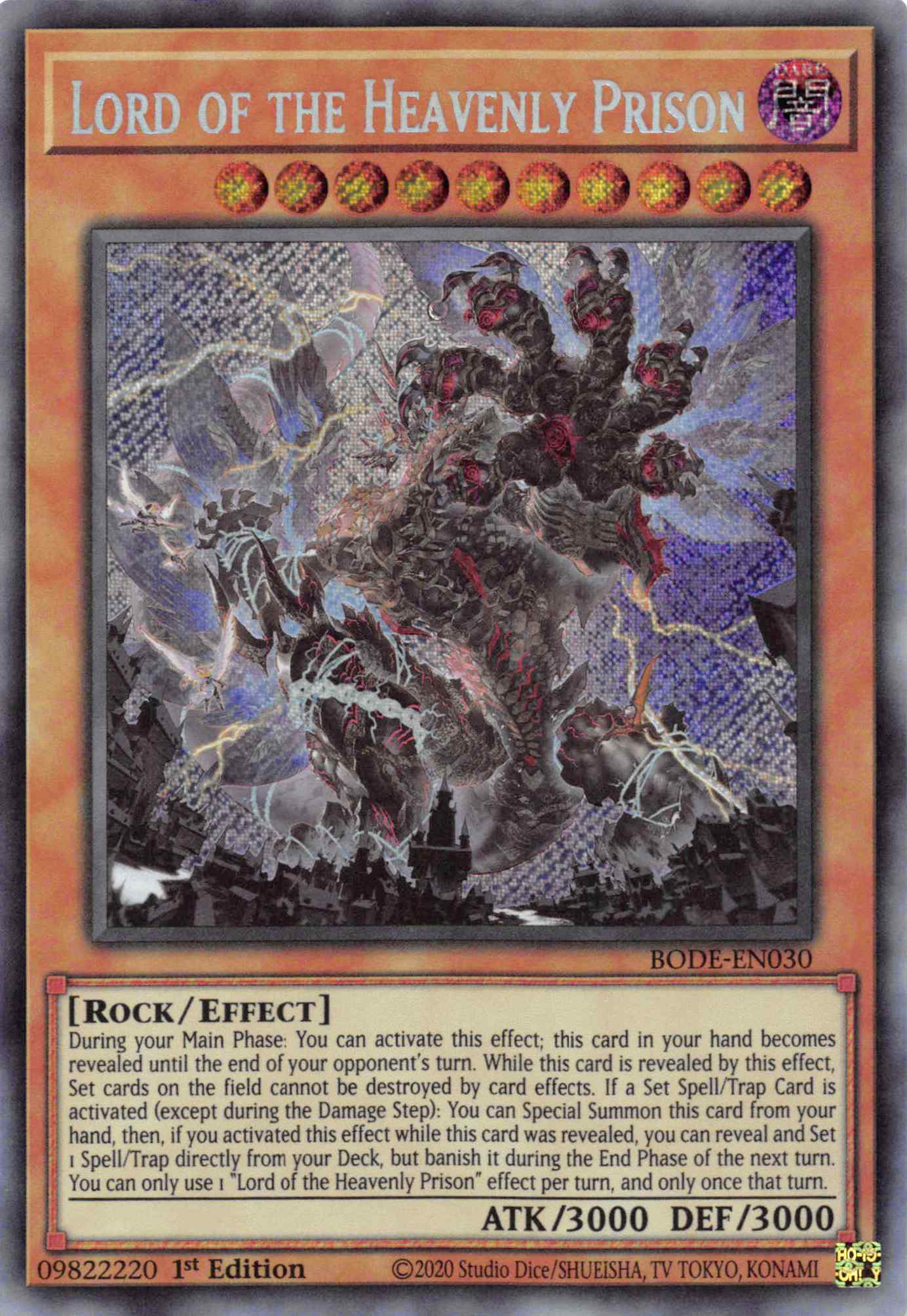 Lord of the Heavenly Prison [BODE-EN030] Secret Rare - Duel Kingdom