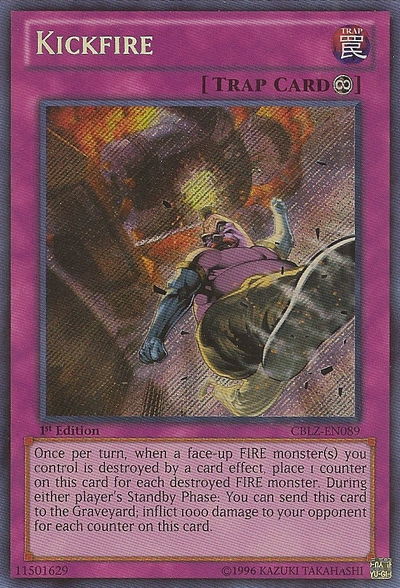 Kickfire [CBLZ-EN089] Secret Rare - Duel Kingdom