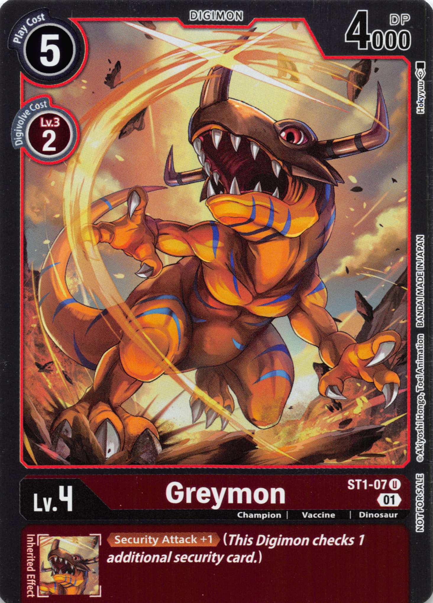 Greymon (ST-11 Special Entry Pack) [ST1-07] [Starter Deck 01: Gaia Red] Foil