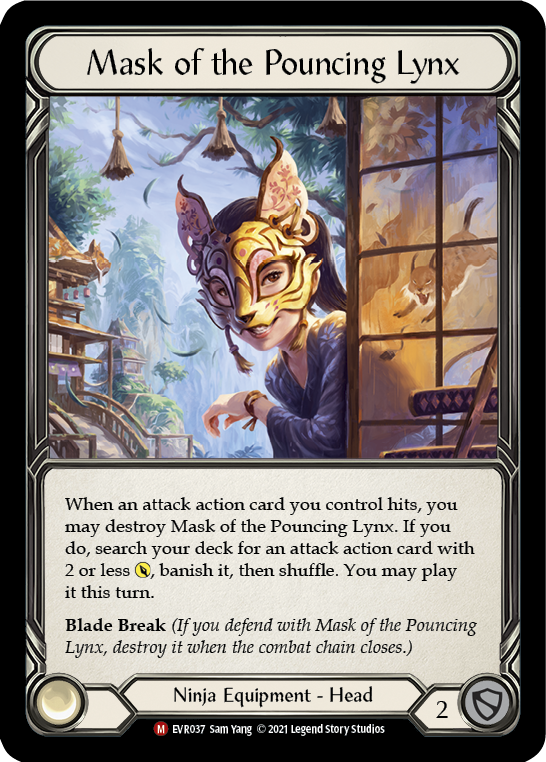 Mask of the Pouncing Lynx [EVR037] 1st Edition Normal - Duel Kingdom