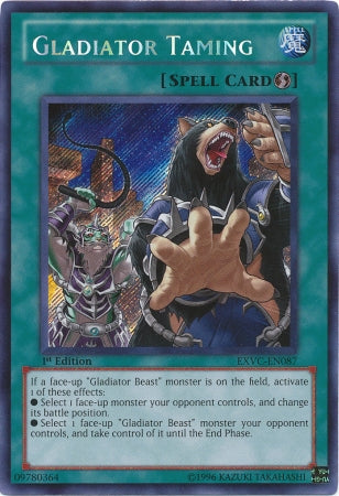 Gladiator Taming [EXVC-EN087] Secret Rare - Duel Kingdom