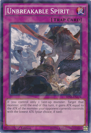 Unbreakable Spirit [BP03-EN234] Shatterfoil Rare - Duel Kingdom