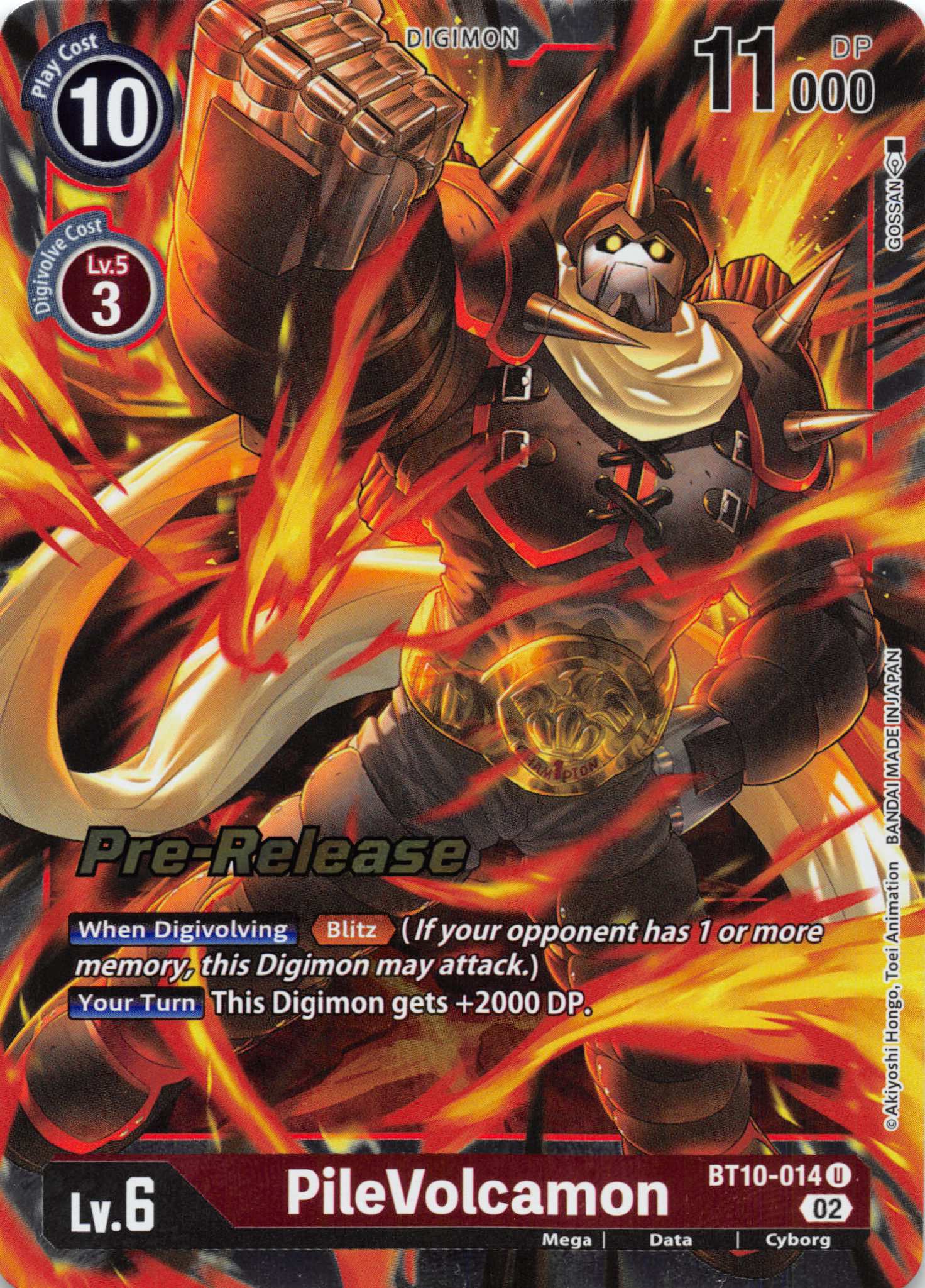 PileVolcamon [BT10-014] [Xros Encounter Pre-Release Cards] Foil