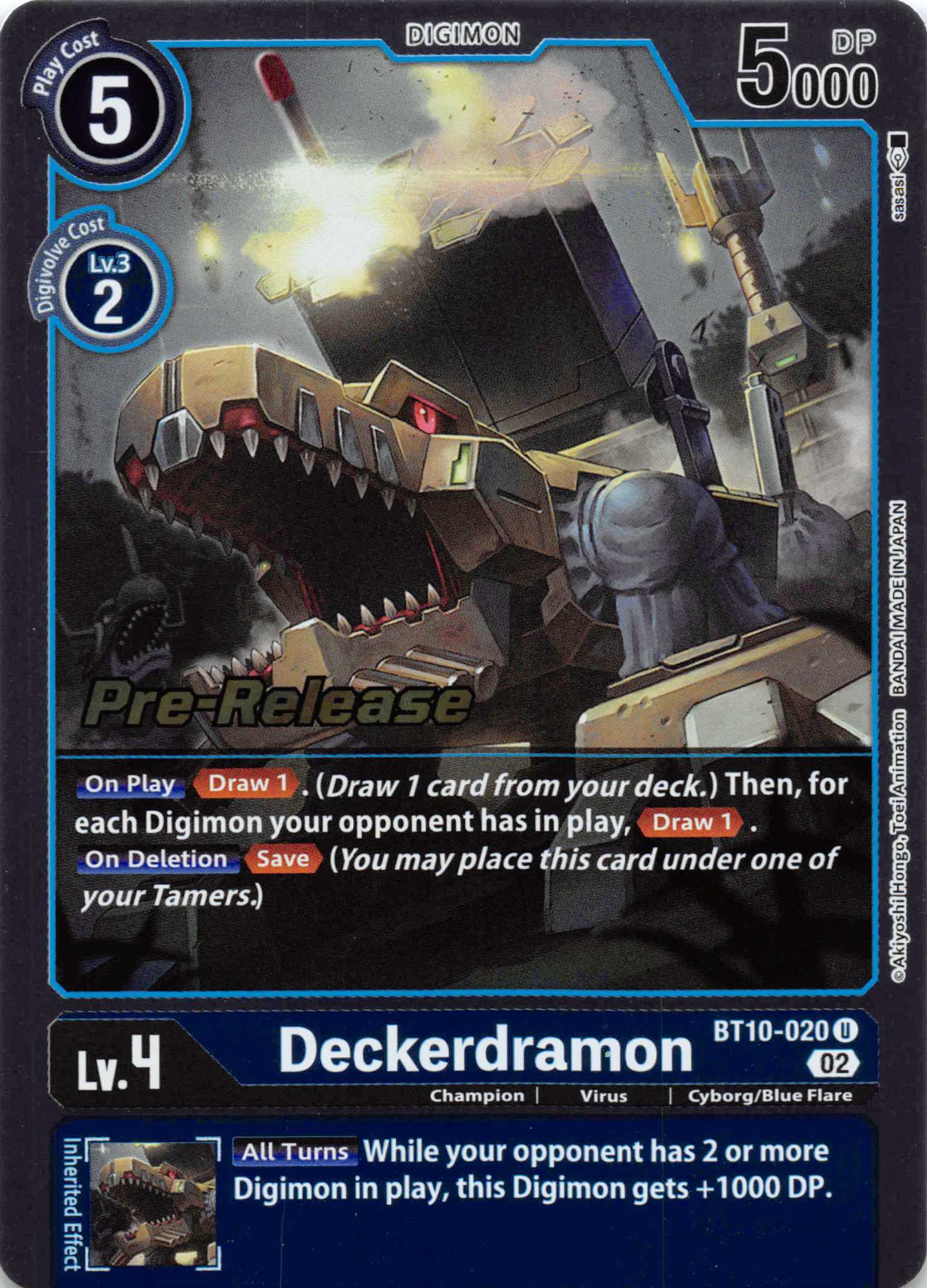 Deckerdramon [BT10-020] [Xros Encounter Pre-Release Cards] Foil