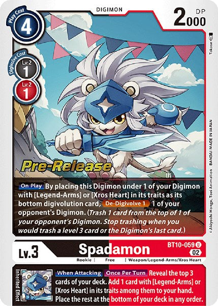 Spadamon [BT10-059] [Xros Encounter Pre-Release Cards] Foil