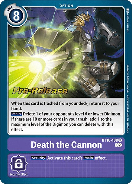 Death the Cannon [BT10-108] [Xros Encounter Pre-Release Cards] Foil