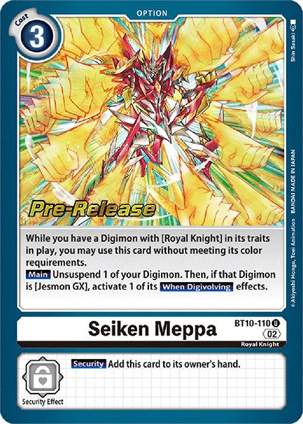 Seiken Meppa [BT10-110] [Xros Encounter Pre-Release Cards] Normal