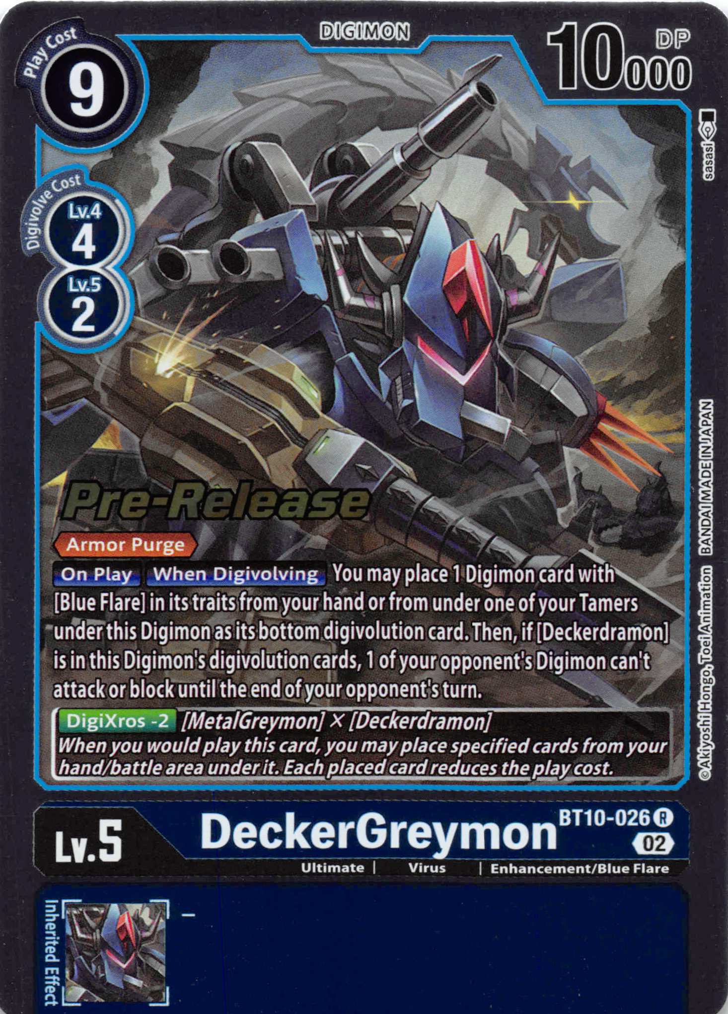 DeckerGreymon [BT10-026] [Xros Encounter Pre-Release Cards] Foil