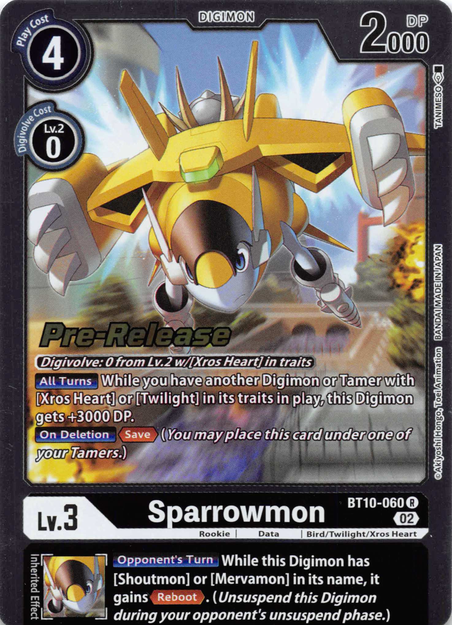 Sparrowmon [BT10-060] [Xros Encounter Pre-Release Cards] Normal