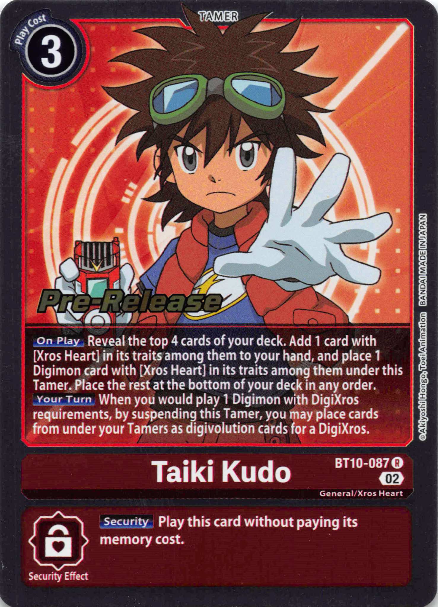 Taiki Kudo [BT10-087] [Xros Encounter Pre-Release Cards] Foil