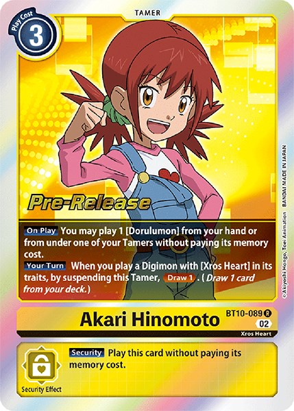 Akari Hinomoto [BT10-089] [Xros Encounter Pre-Release Cards] Foil