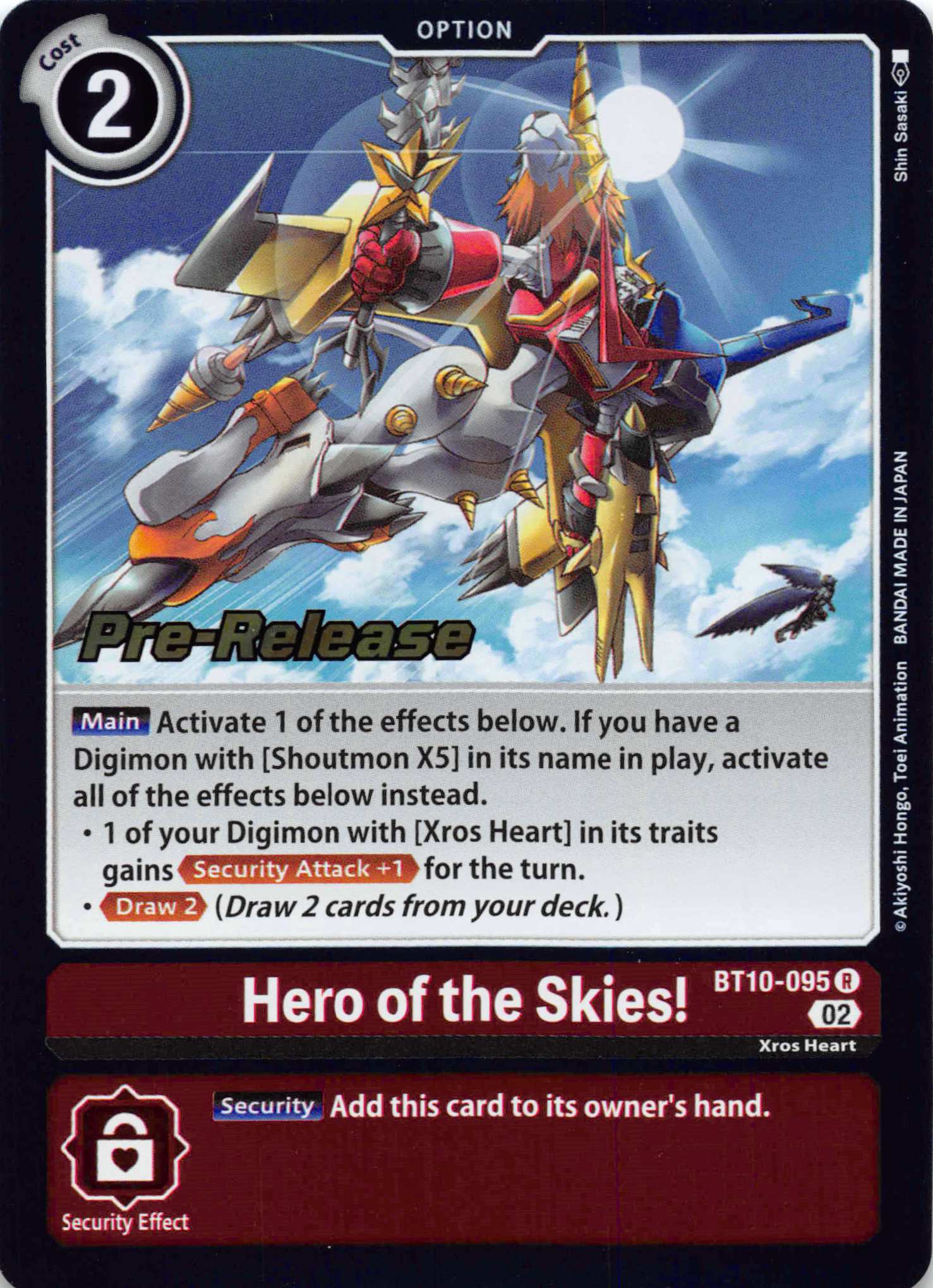 Hero of the Skies! [BT10-095] [Xros Encounter Pre-Release Cards] Normal