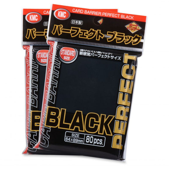 80ct KMC Perfect Size Black Standard Size Deck Protectors - Duel Kingdom