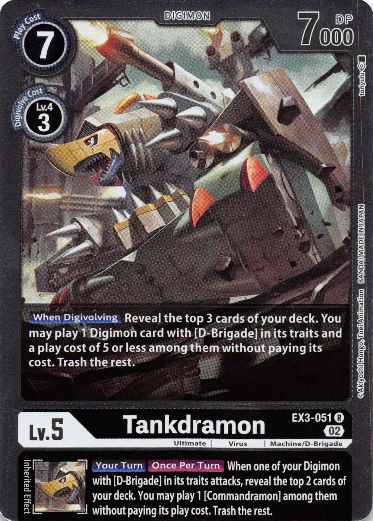 Tankdramon [EX3-051] [Draconic Roar] Foil