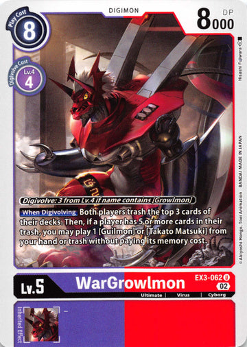 WarGrowlmon [EX3-062] [Draconic Roar] Normal