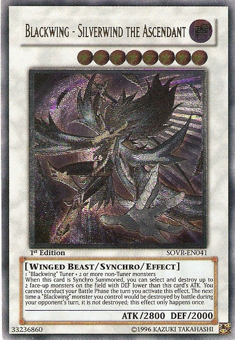 Blackwing - Silverwind the Ascendant [SOVR-EN041] Ultimate Rare - Duel Kingdom