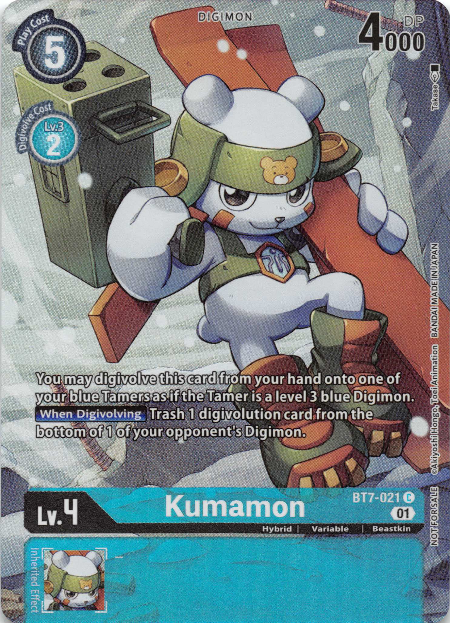 Kumamon (2nd Anniversary Frontier Card) [BT7-021] [Next Adventure] Foil