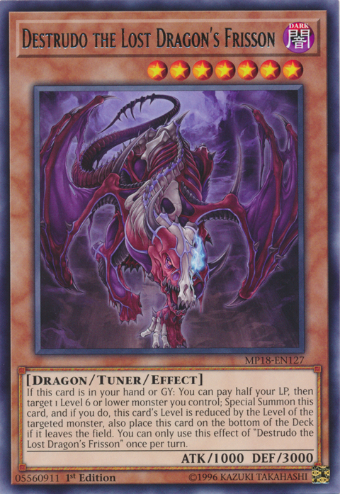 Destrudo the Lost Dragon's Frisson [MP18-EN127] Rare - Duel Kingdom