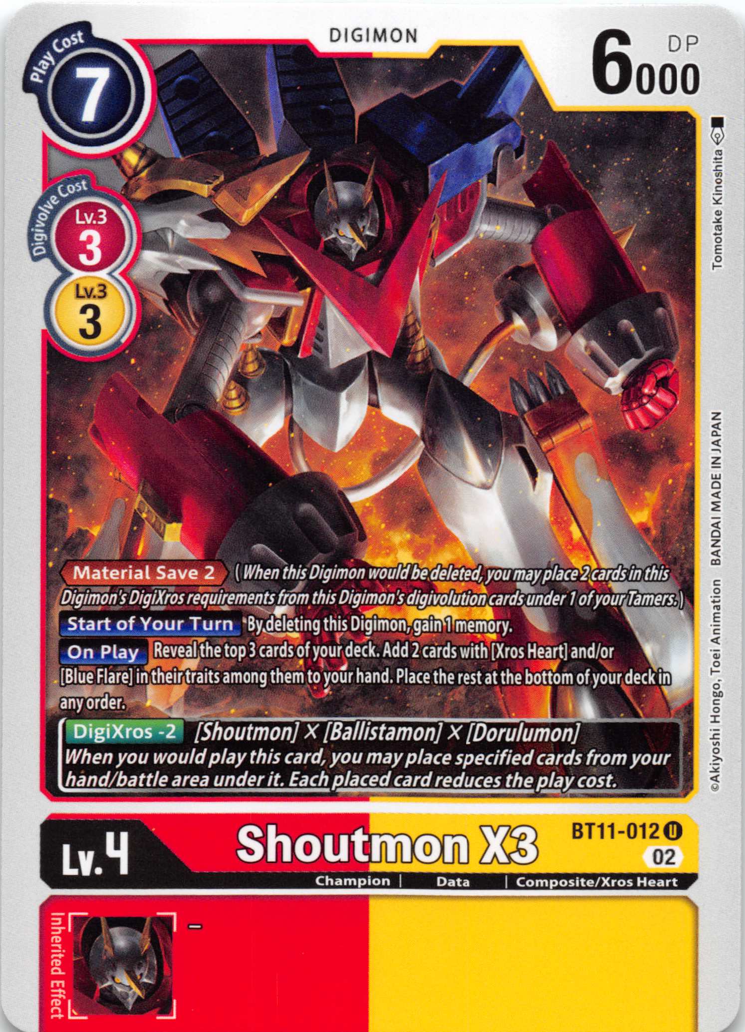 Shoutmon X3 [BT11-012] [Dimensional Phase] Foil