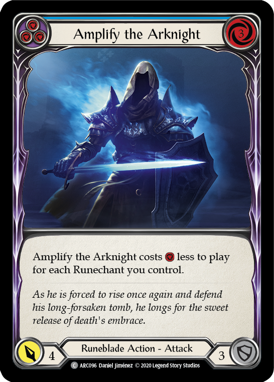 Amplify the Arknight (Blue) [ARC096] Unlimited Rainbow Foil - Duel Kingdom