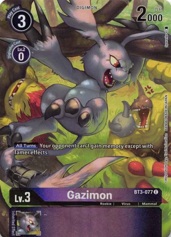 Gazimon (Alternate Art) [BT3-077] [Dimensional Phase] Foil