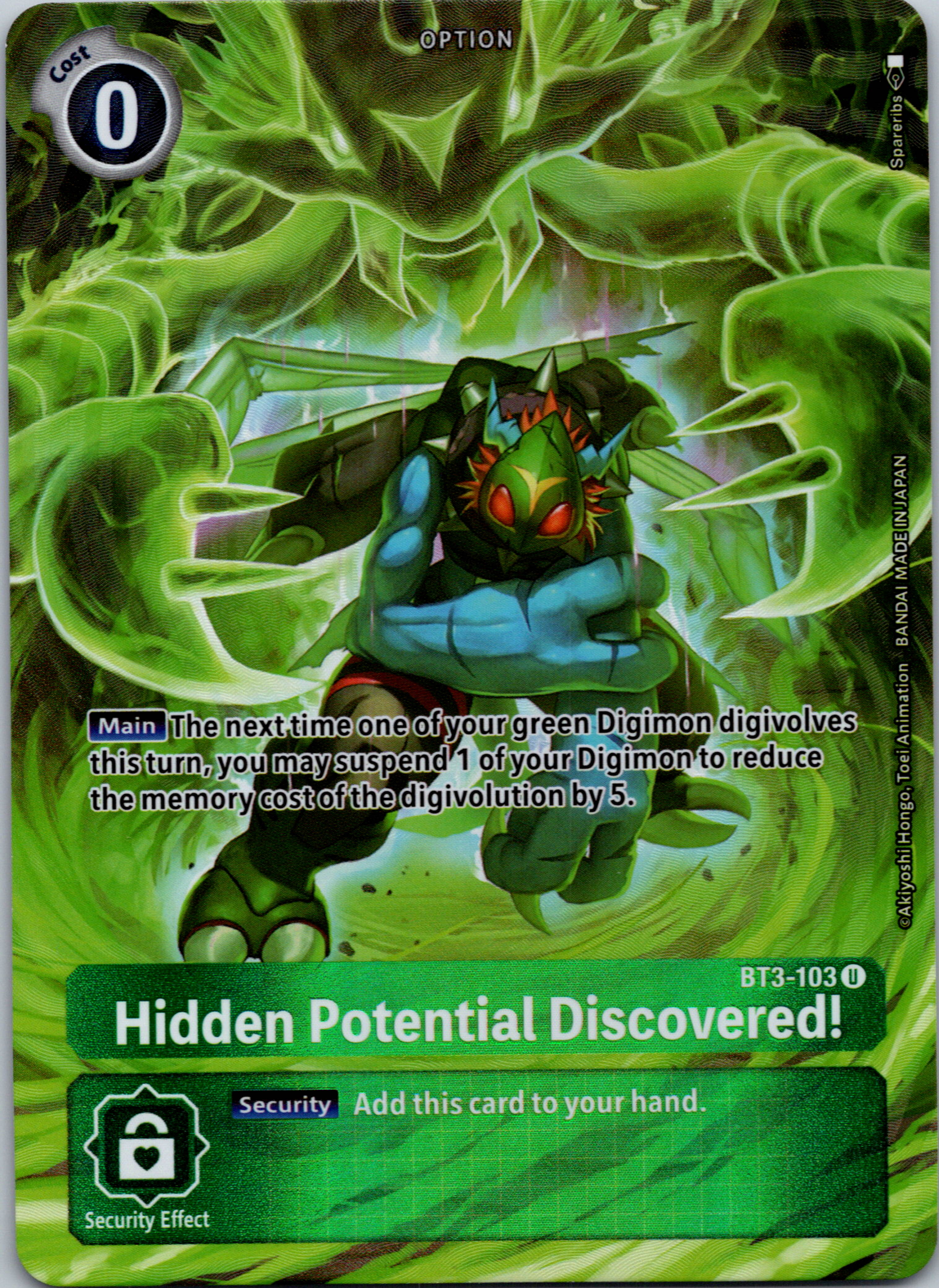 Hidden Potential Discovered! (Alternate Art) [BT3-103] [Dimensional Phase] Foil