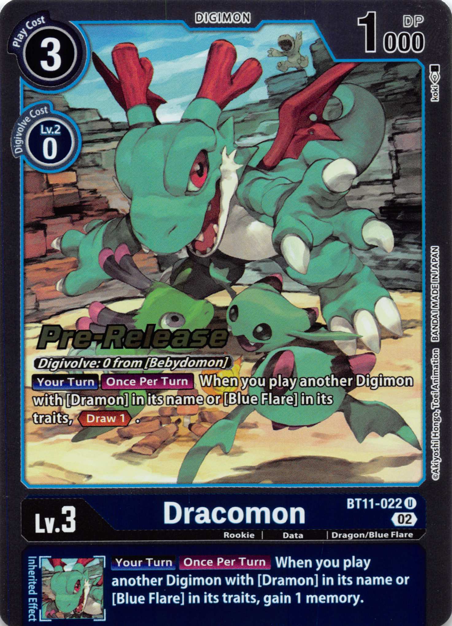 Dracomon [BT11-022] [Dimensional Phase Pre-Release Cards] Foil