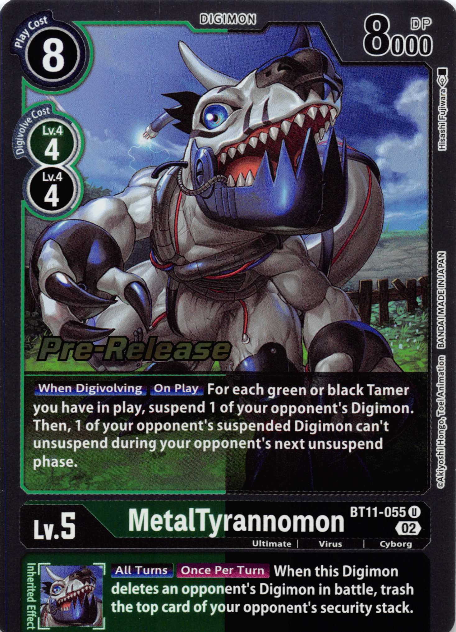 MetalTyrannomon [BT11-055] [Dimensional Phase Pre-Release Cards] Foil