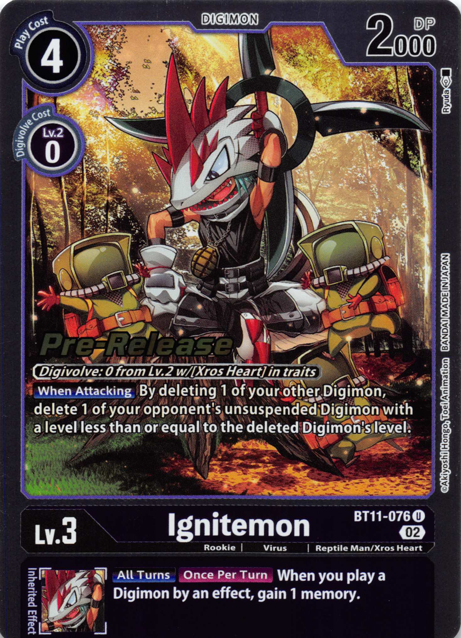 Ignitemon [BT11-076] [Dimensional Phase Pre-Release Cards] Foil