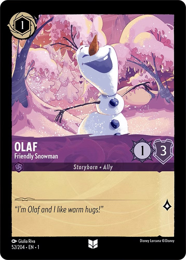 Olaf - Friendly Snowman 52/204 (The First Chapter) Cold Foil