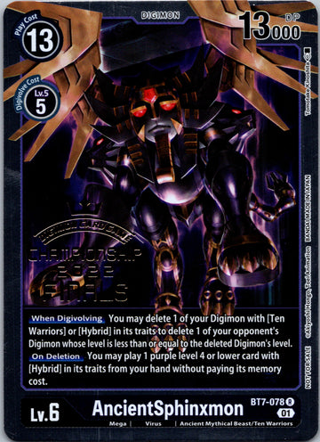 AncientSphinxmon (2022 Championship Finals Event Pack) [BT7-078] [Next Adventure] Foil
