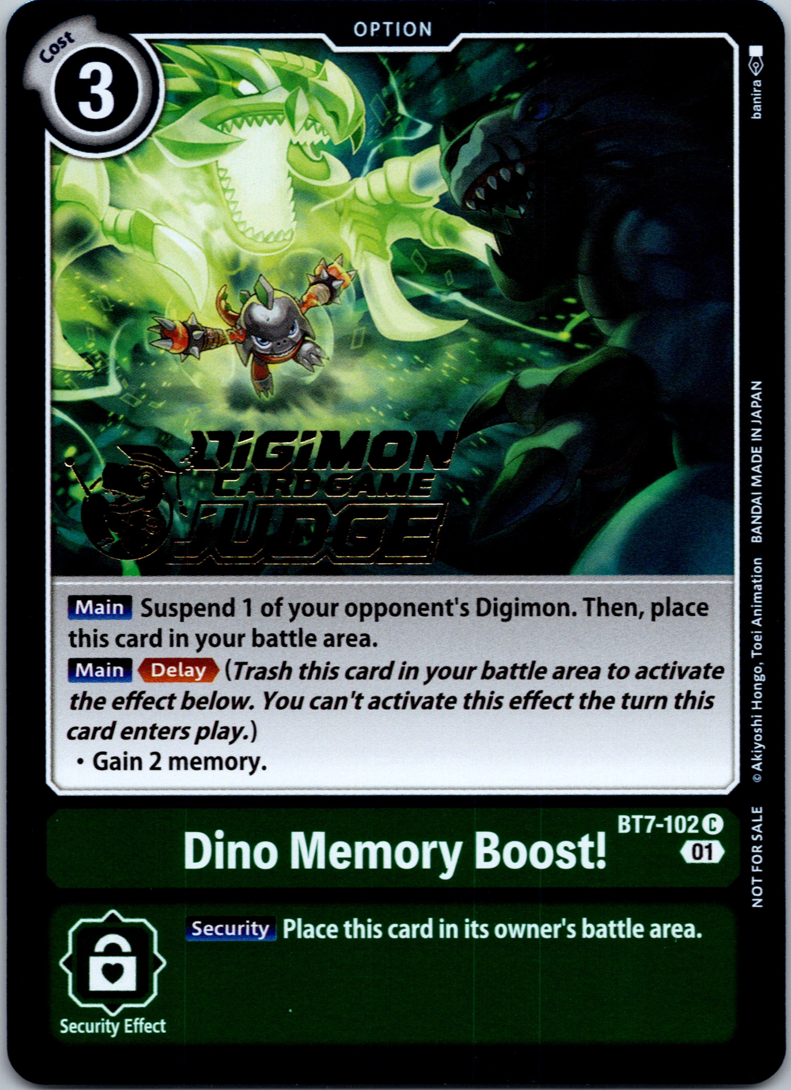 Dino Memory Boost! (Judge Pack 3) [BT7-102] [Next Adventure] Foil