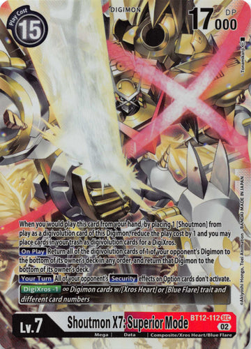 Shoutmon X7: Superior Mode [BT12-112] [Across Time] Foil