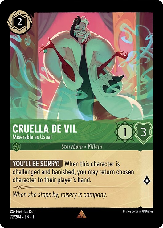 Cruella de Vil - Miserable as Usual 72/204 (The First Chapter) Cold Foil