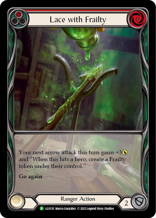 Lace with Frailty (Red) [LGS135] (Flesh and Blood: Promo Cards) Rainbow Foil
