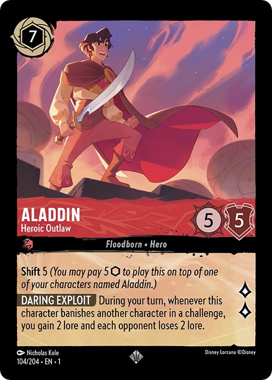 Aladdin - Heroic Outlaw 104/204 (The First Chapter) Cold Foil