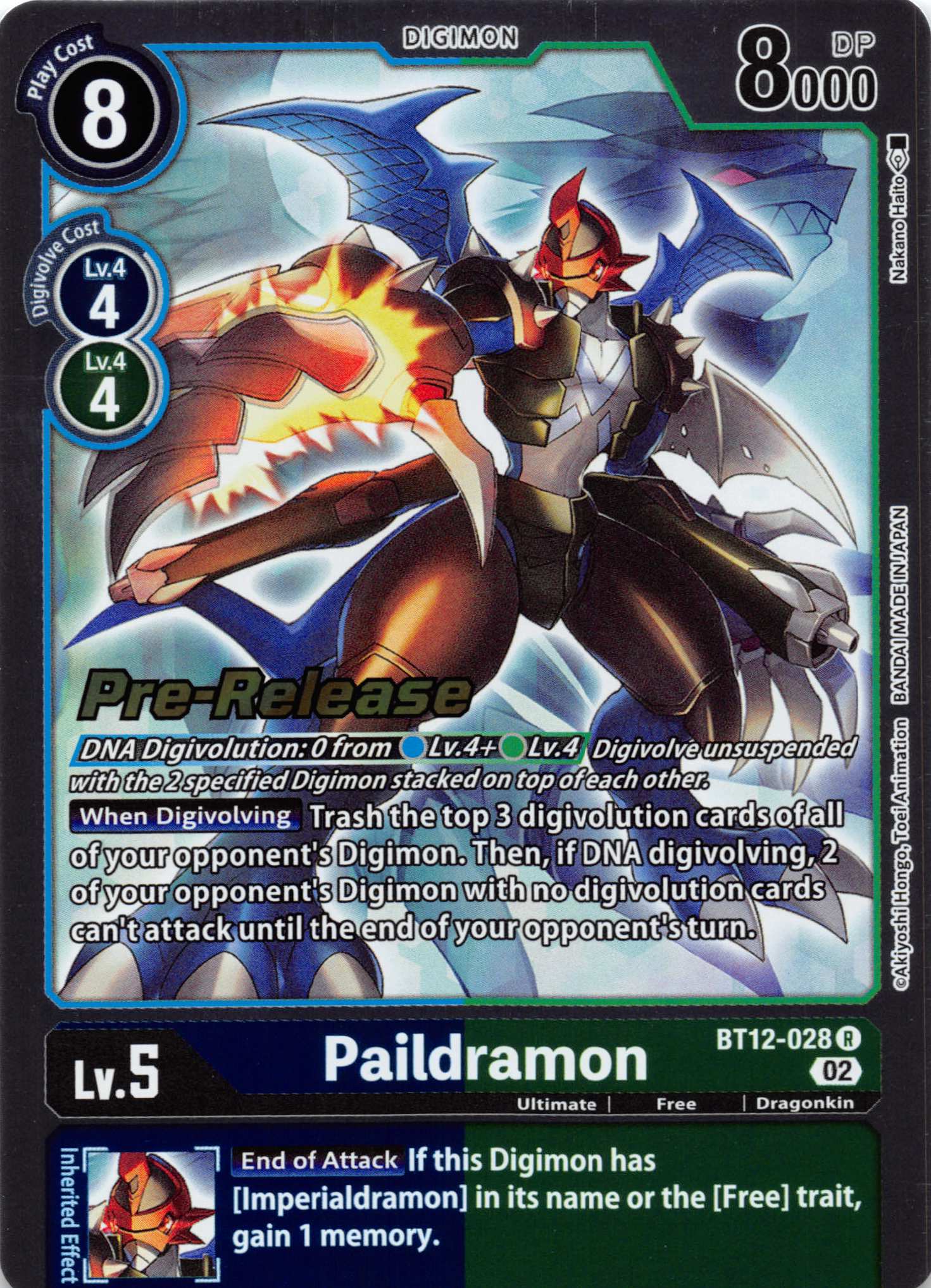 Paildramon [BT12-028] [Across Time Pre-Release Cards] Normal