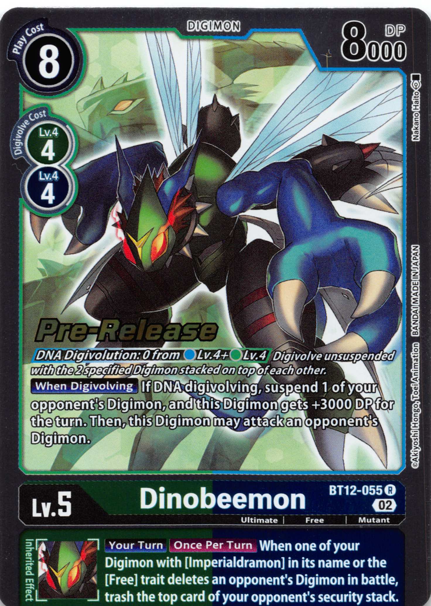 Dinobeemon [BT12-055] [Across Time Pre-Release Cards] Normal