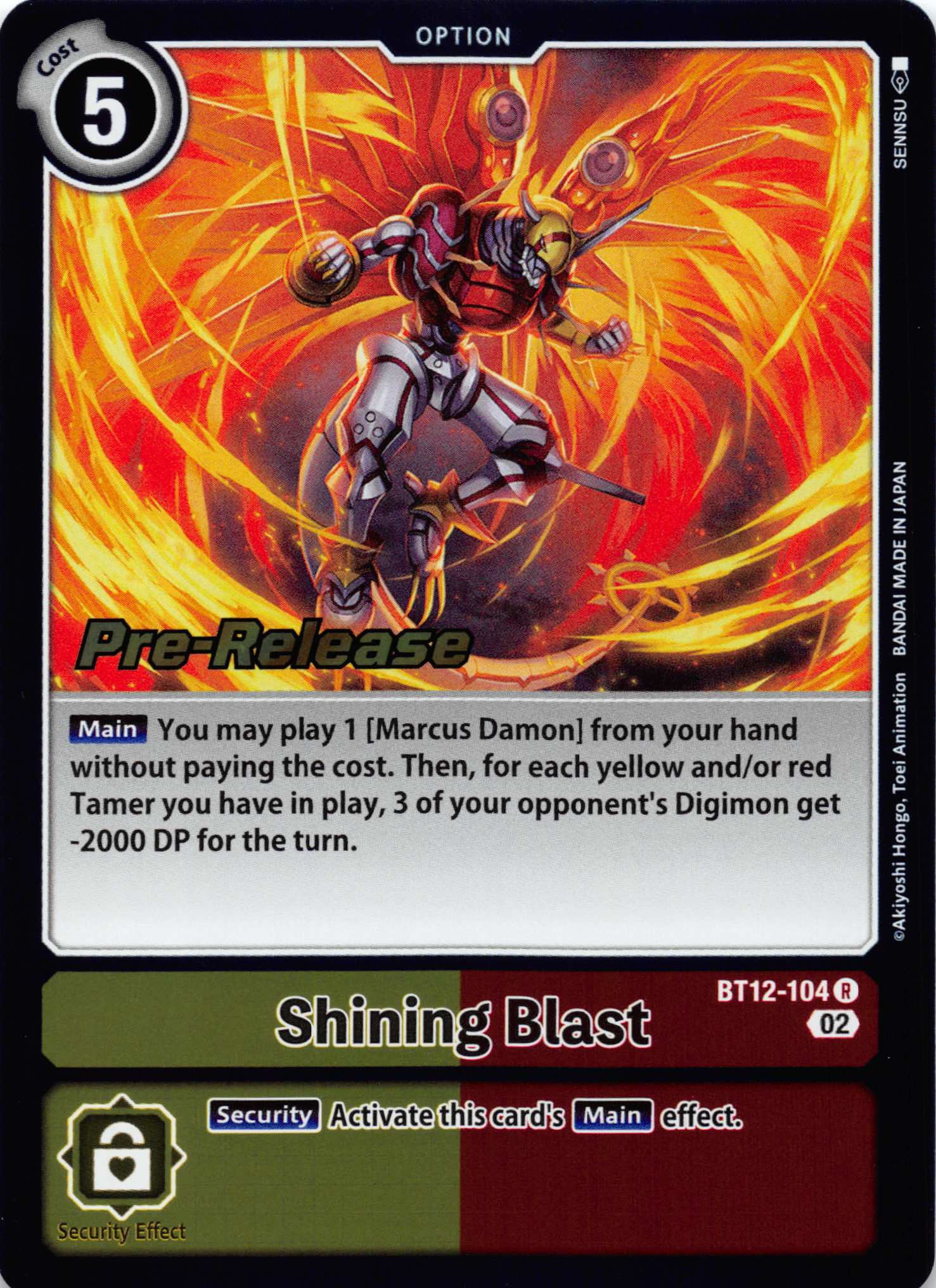 Shining Blast [BT12-104] [Across Time Pre-Release Cards] Normal