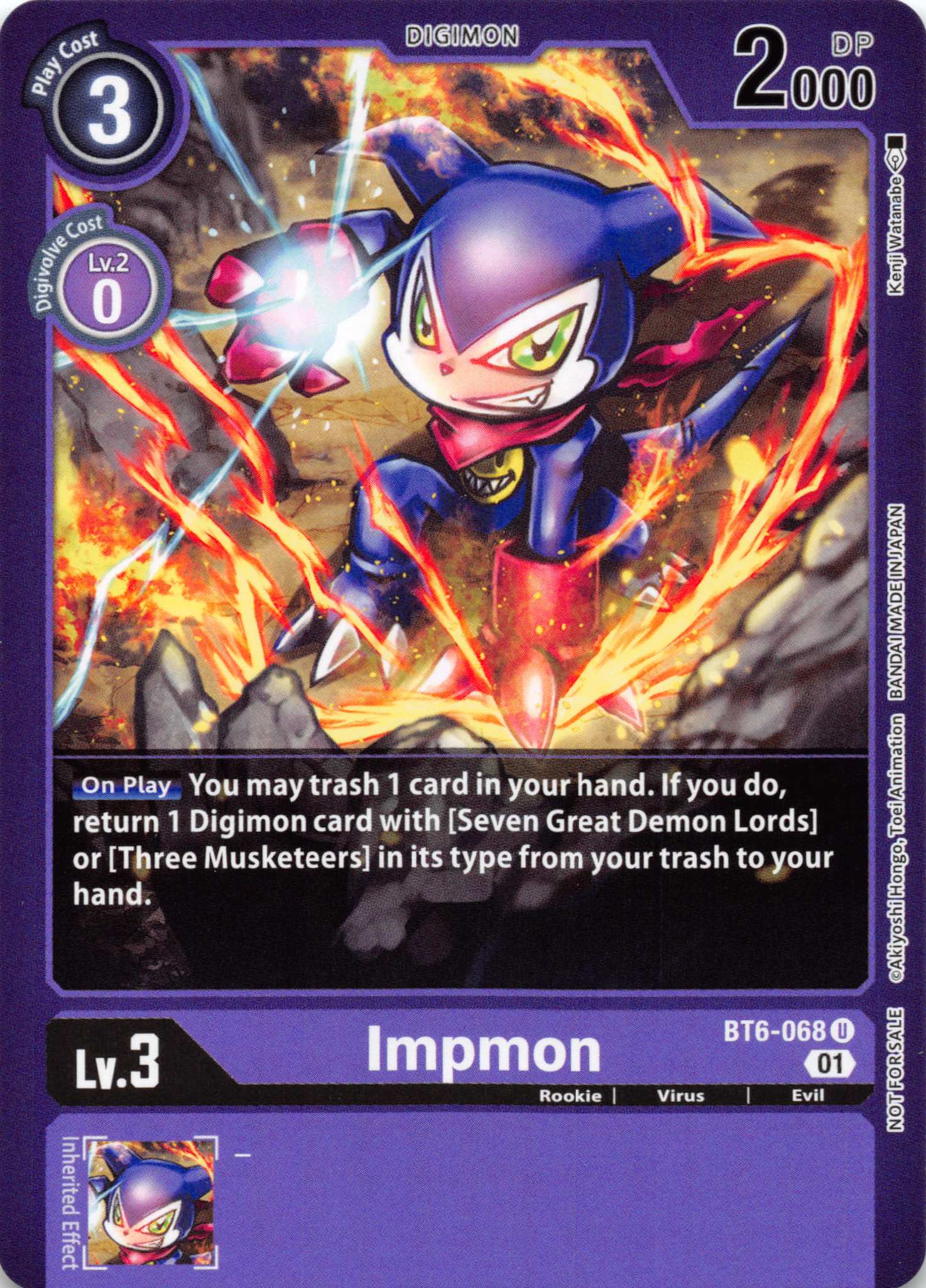 Impmon (April 2023 Beelzemon Special) [BT6-068] [Starter Deck 14: Beelzemon Advanced Deck Set Pre-Release Cards] Foil