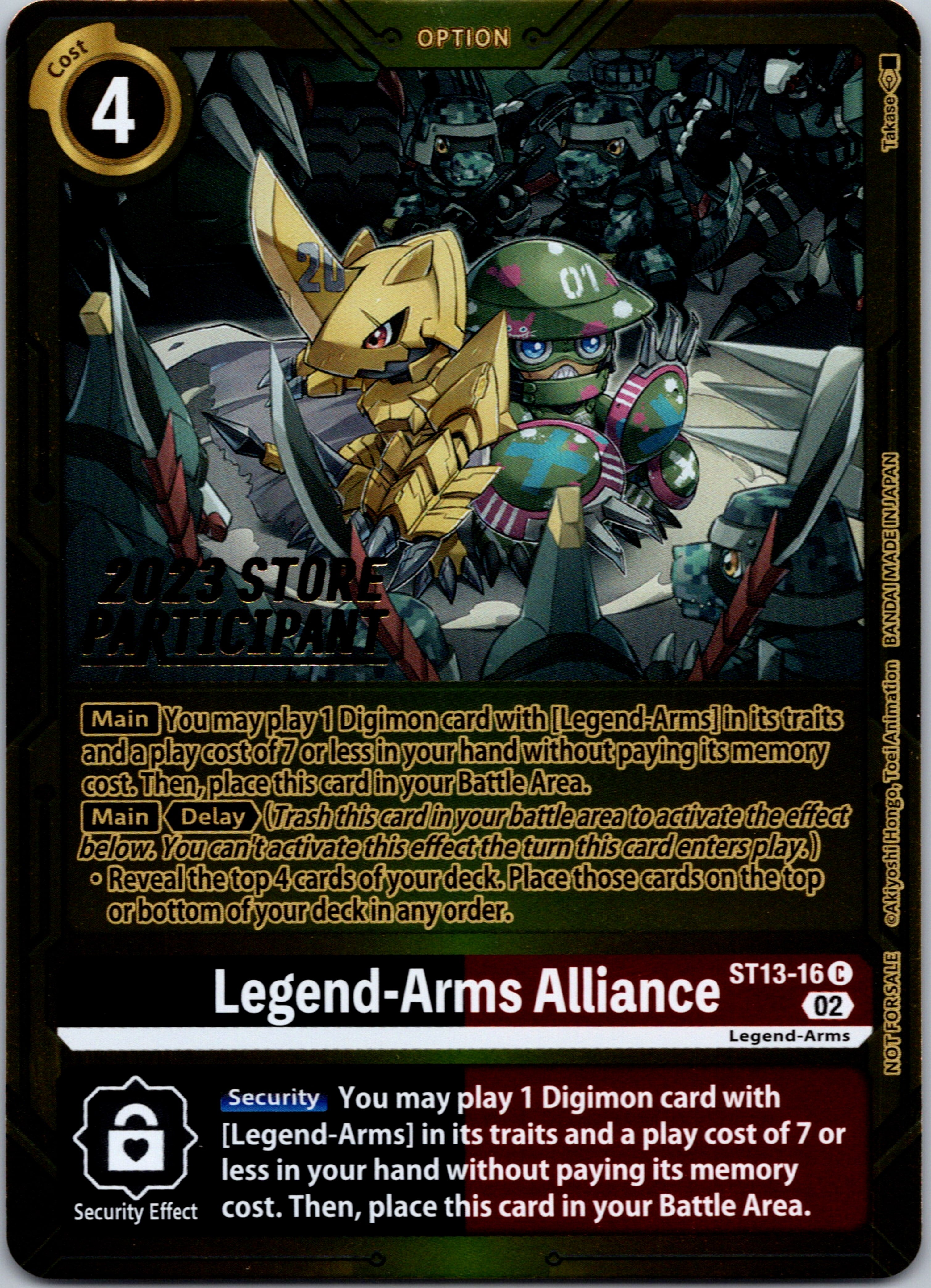 Legend-Arms Alliance (2023 Store Participant) [ST13-16] [Starter Deck 13: Ragnaloardmon] Foil