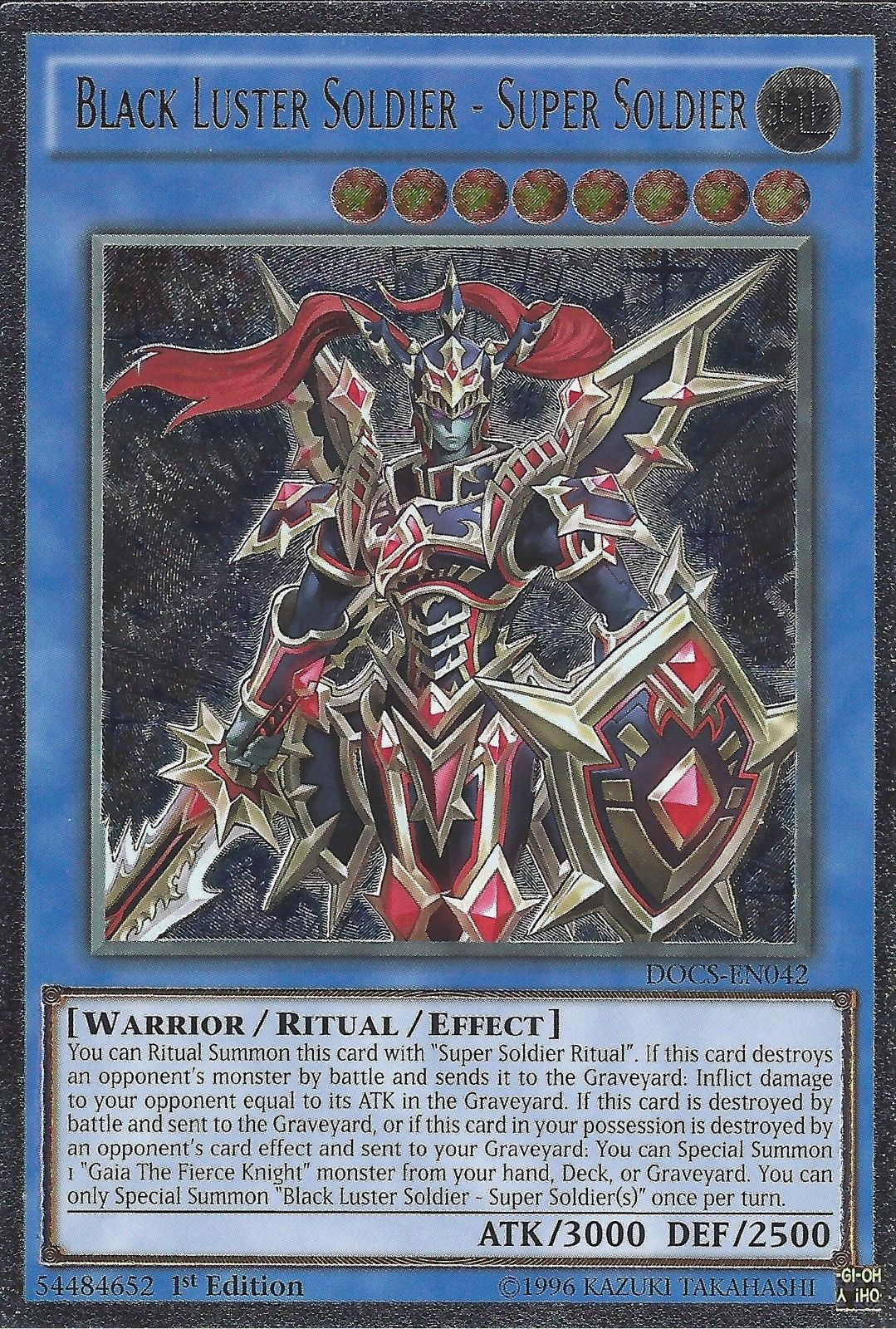 Black Luster Soldier - Super Soldier (UTR) [DOCS-EN042] Ultimate Rare - Duel Kingdom