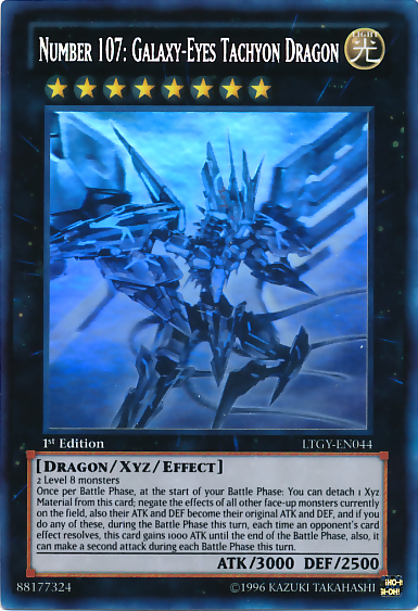 Number 107: Galaxy-Eyes Tachyon Dragon [LTGY-EN044] Ghost Rare - Duel Kingdom