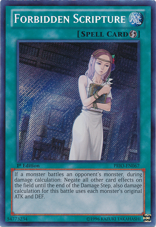 Forbidden Scripture [PRIO-EN067] Secret Rare - Duel Kingdom