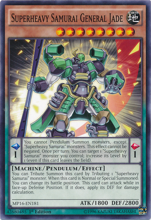 Superheavy Samurai General Jade [MP16-EN181] Common - Duel Kingdom