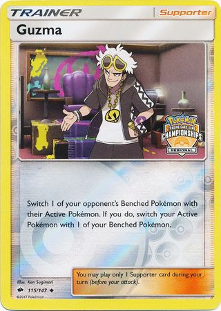 Guzma (115/147) (League Promo) [Sun & Moon: Burning Shadows] - Duel Kingdom