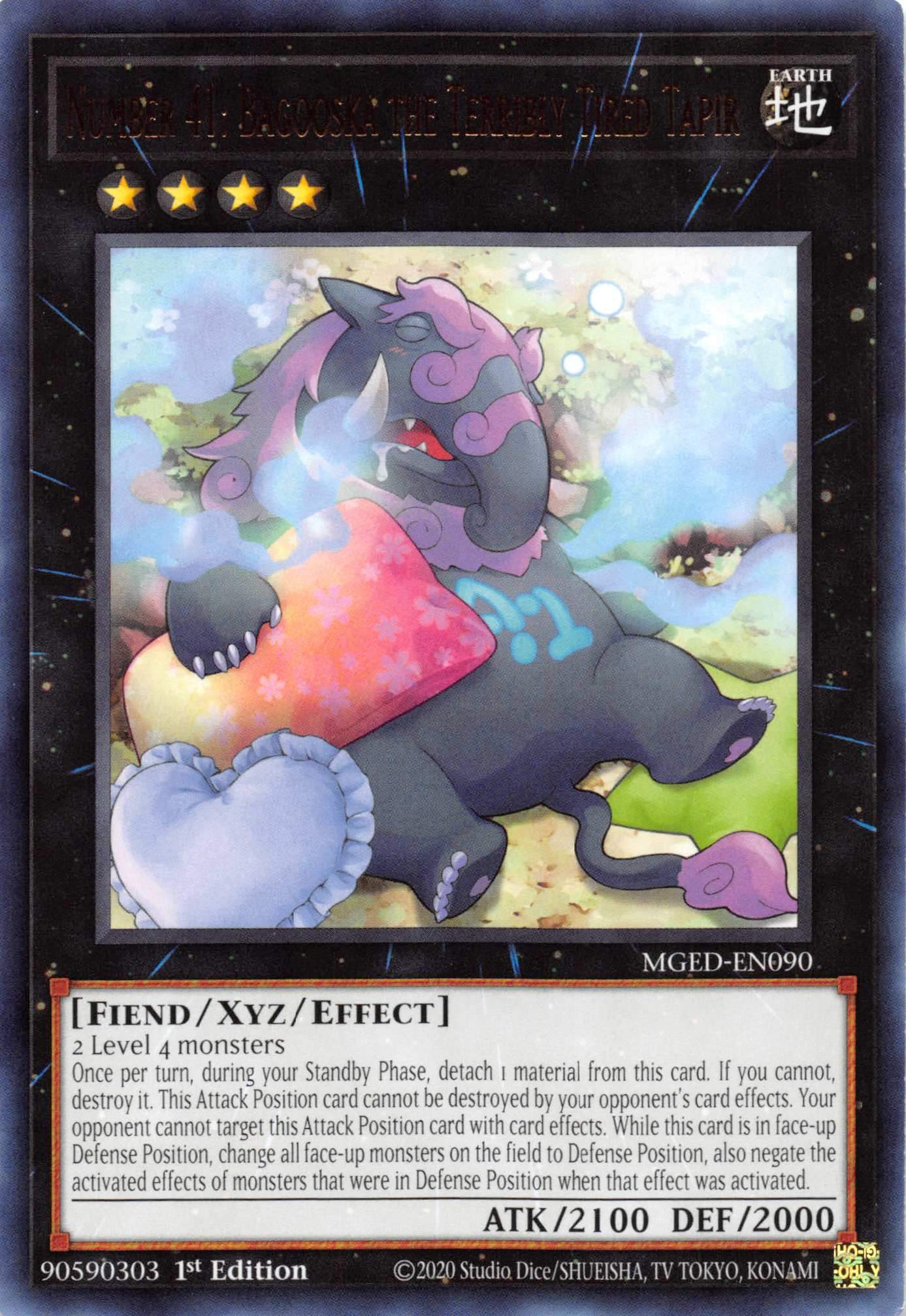 Number 41: Bagooska the Terribly Tired Tapir [MGED-EN090] Rare - Duel Kingdom