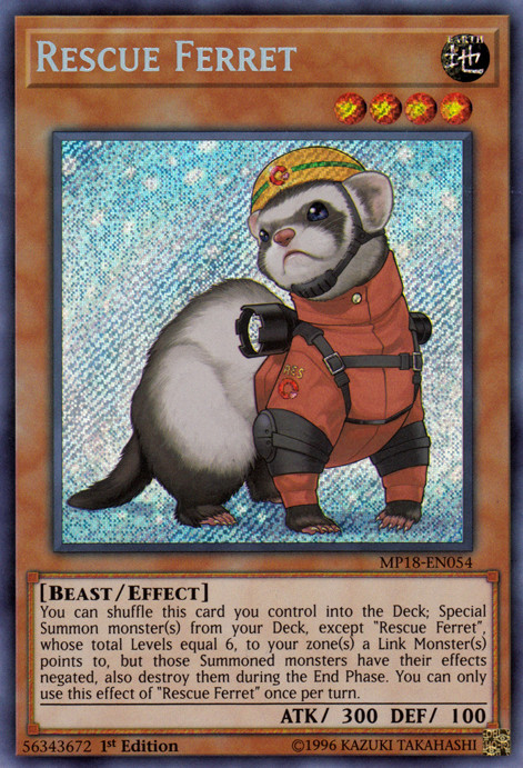 Rescue Ferret [MP18-EN054] Secret Rare - Duel Kingdom